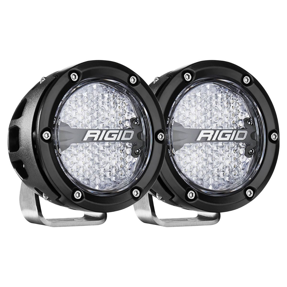 image for RIGID Industries 360-Series RGBW 4″ Offroad Lamp Diffused Beam w/RGBW Backlight Pods – Set of 2