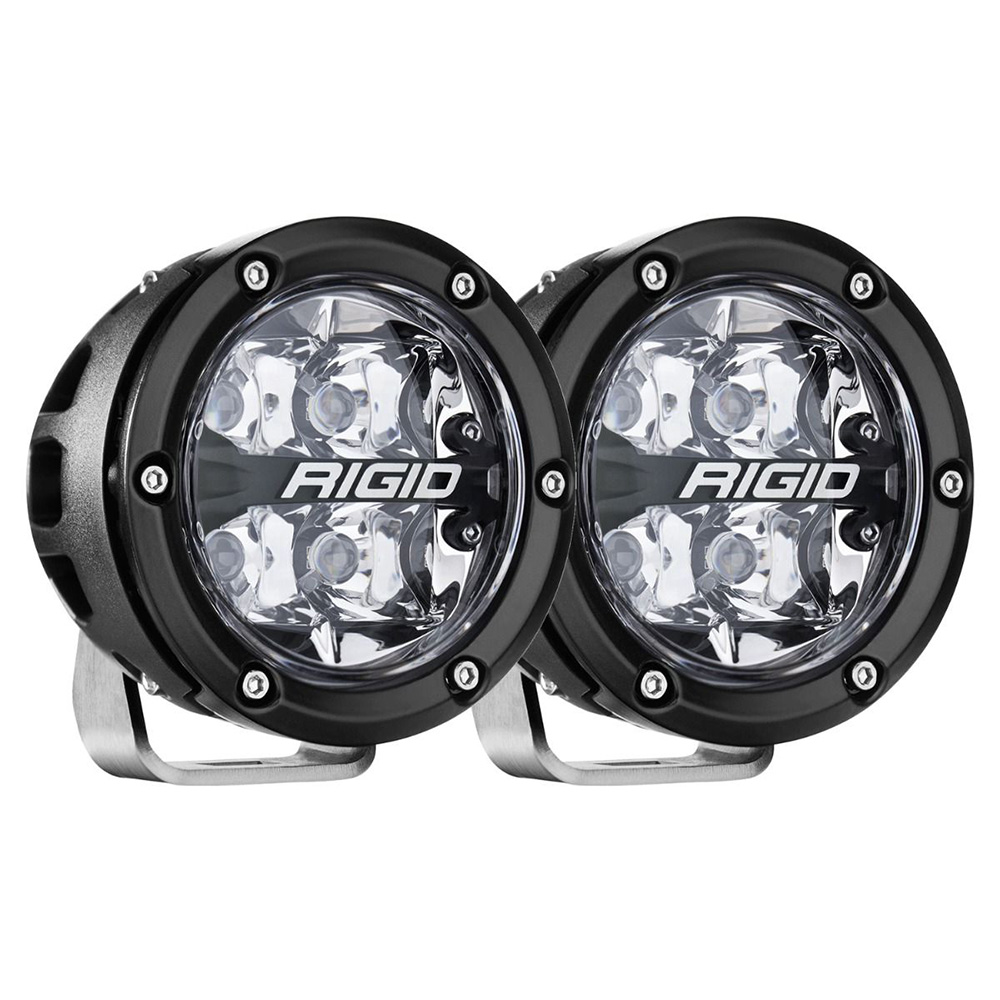 image for RIGID Industries 360-Series RGBW 4″ Offroad Spot Beam w/RGBW Backlight Pods – Set of 2