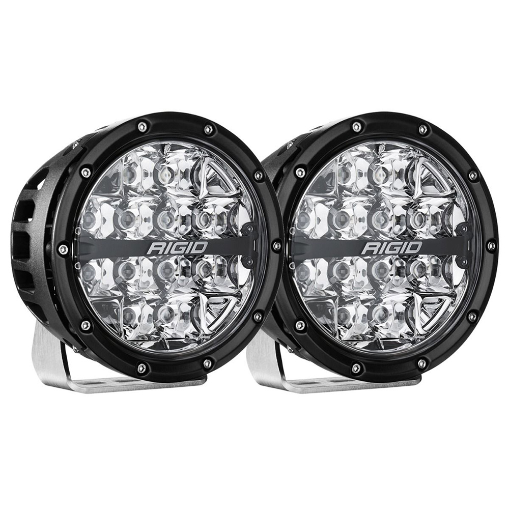 image for RIGID Industries 360-Series RGBW 6″ Offroad Lamp Spot Beam w/RGBW Backlight Pods – Set of 2