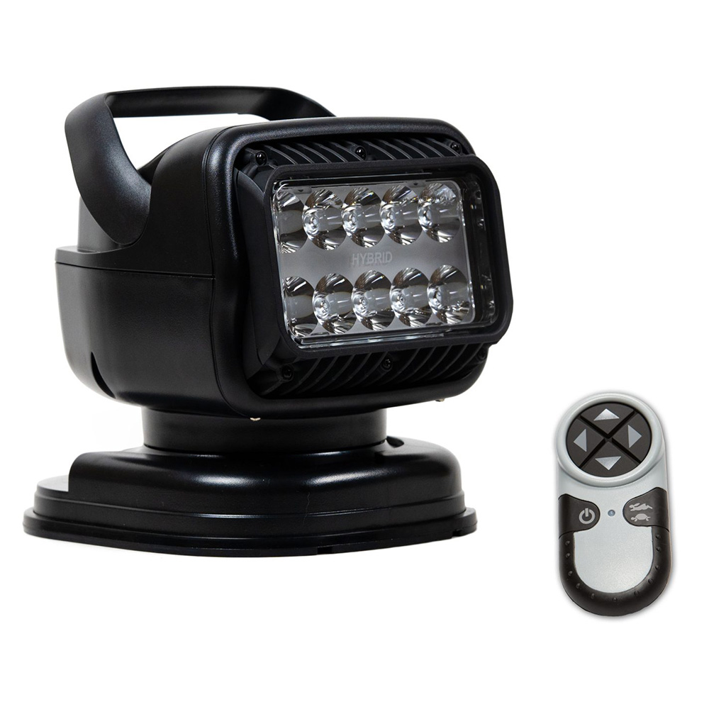 Golight GT Series LED Hybrid Portable Light w/Magnetic Shoe Mount Handheld Wireless Remote – 12V – Black