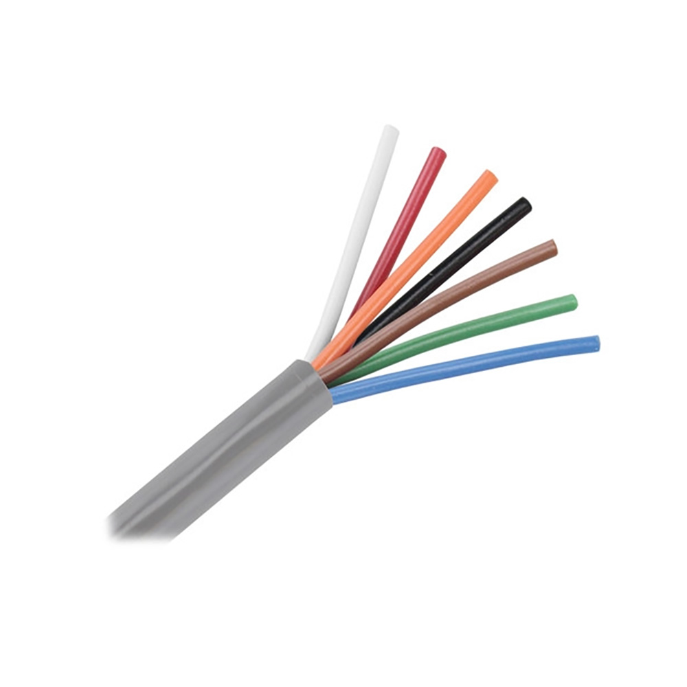 Pacer Unshielded 7 Conductor Cable - 100' - 18/7 AWG - White, Red, Orange, Black, Brown, Green, &amp; Blue