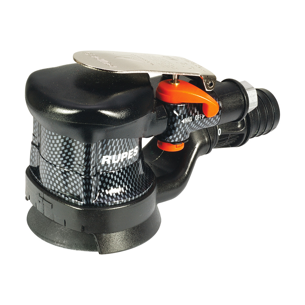 RUPES Pneumatic Random Orbital Palm Sander w/75mm Velcro Pad &amp; Dust Extract (Central Vac)
