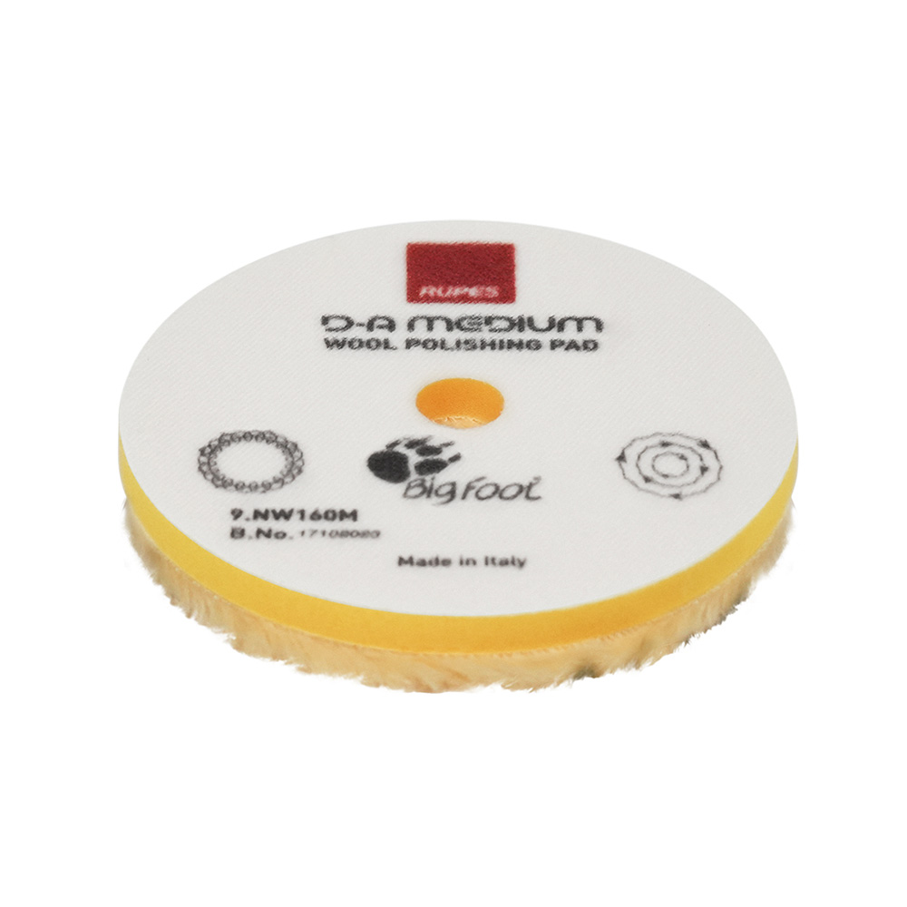 Rupes D-a Medium Wool Polishing Pad 160 mm - Yellow