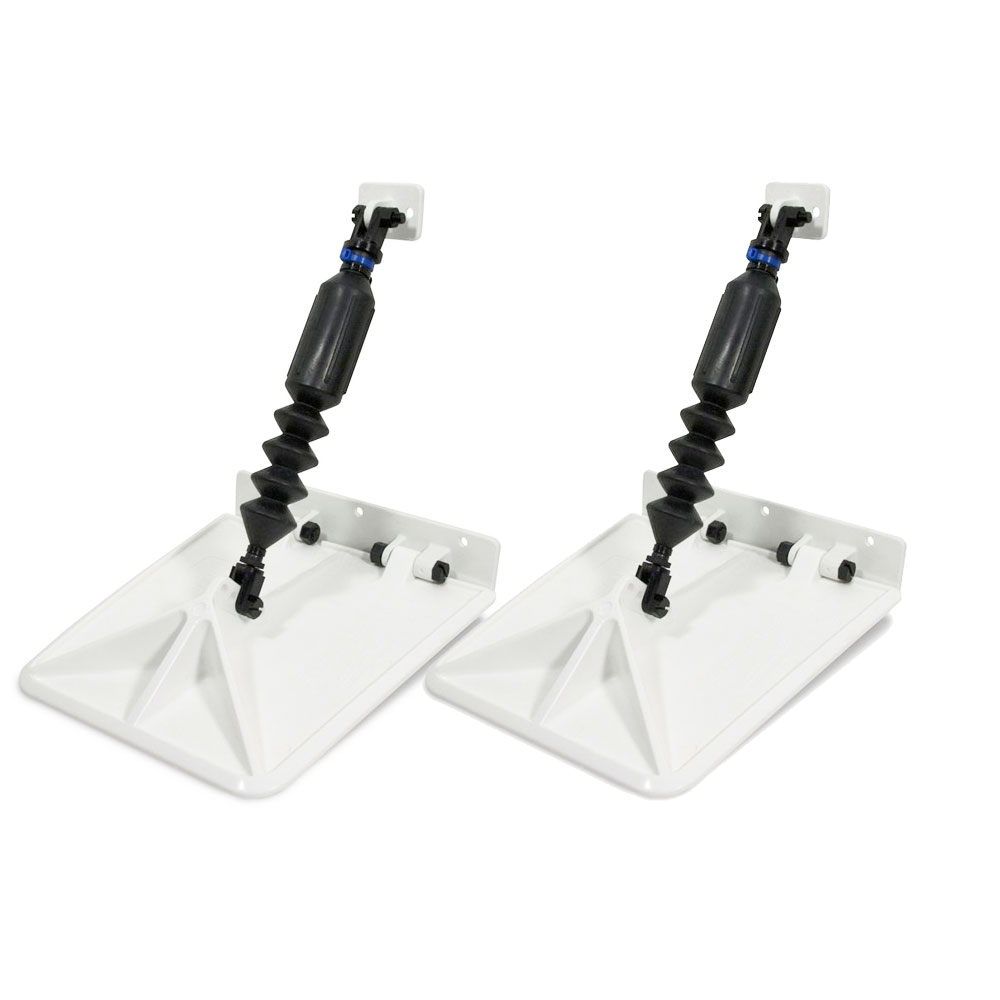 Lectrotab Smart Tabs SX Trim Tabs BY Lectrotab 9.5” X 10” for 15'-18‘ Boat with 60 - 135HP - White