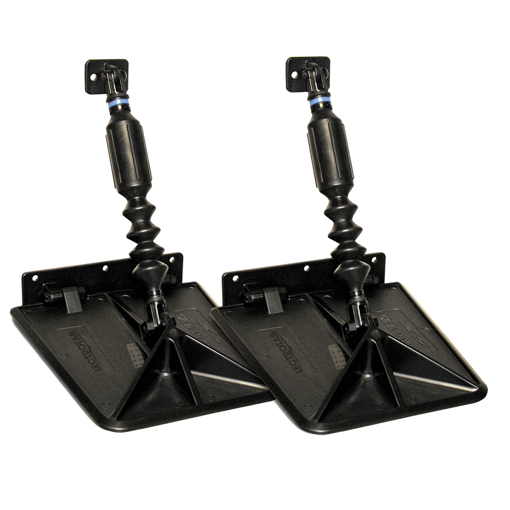 Lectrotab Smart Tab SX Composite Trim Tabs BY Lectrotab 9.5” X 10” for 12'-16’ Boat with 40 - 80HP - Black