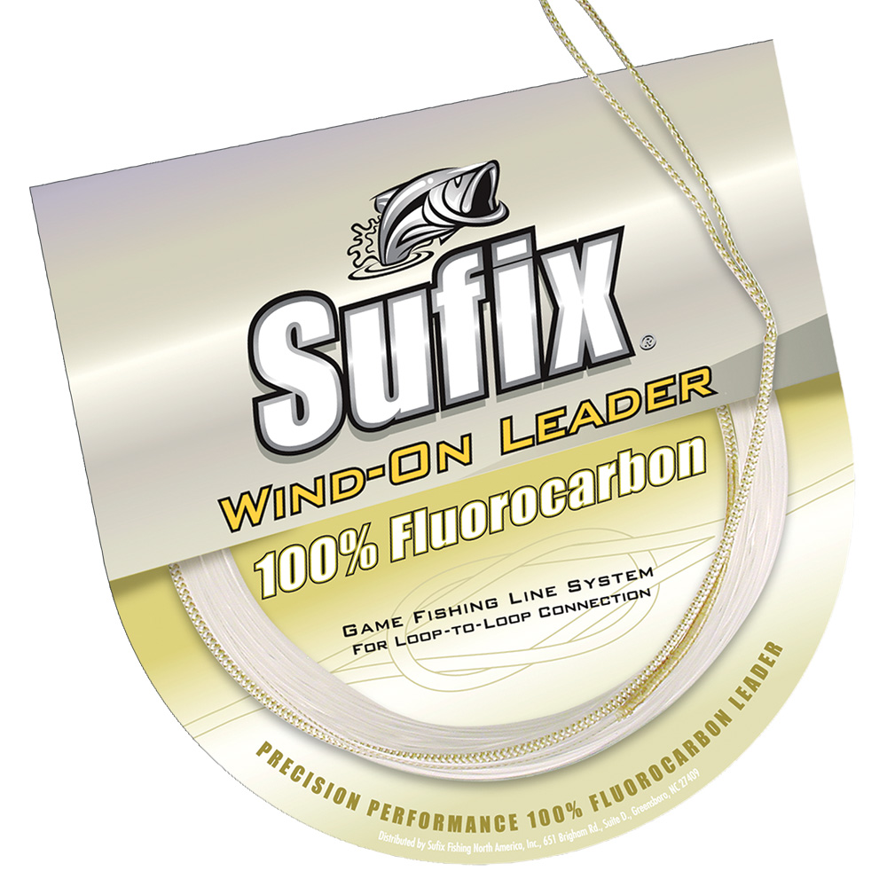 Sufix Wind-On Fluorocarbon Leader — 50 lb, 11 yd