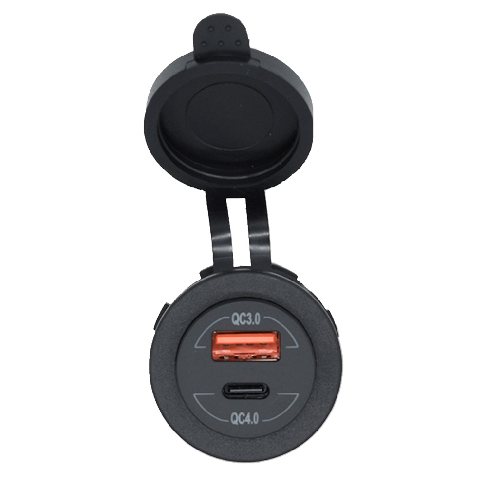 Bluewater Round Dual USB/USB-C Charger