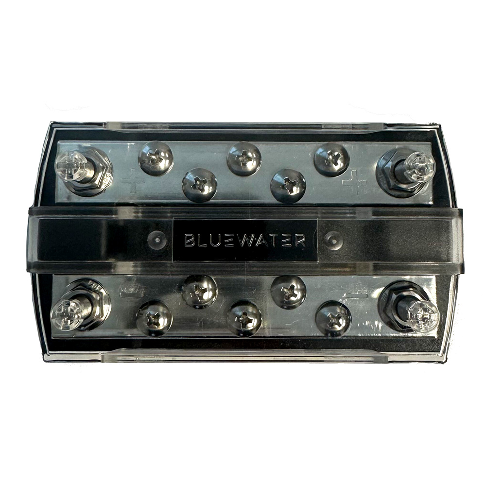 Bluewater 10 Position 150AMP 1/4" Busbar with Cover