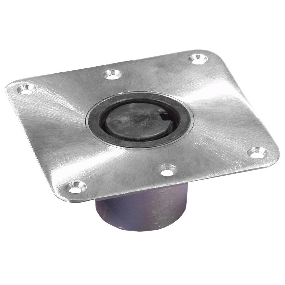 Springfield 2-3/8" Plug-In&trade; Stainless Steel Square Base - 7"x7"