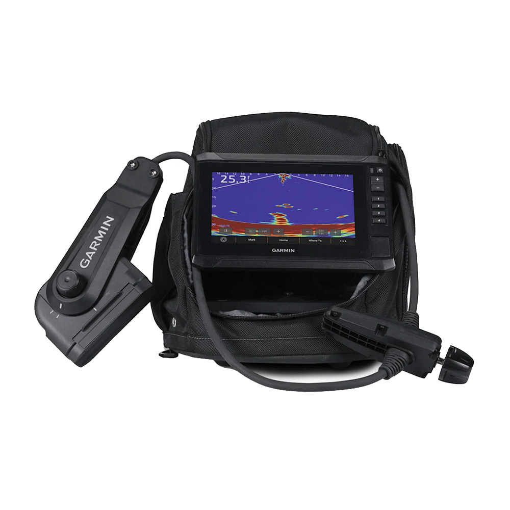Garmin Panoptix&trade; PS22-IF Ice Fishing Bundle w/ECHOMAP&trade; UHD2 73sv, Panoptix PS22-IF Transducer &amp; Pole-Free Transducer Rotation System
