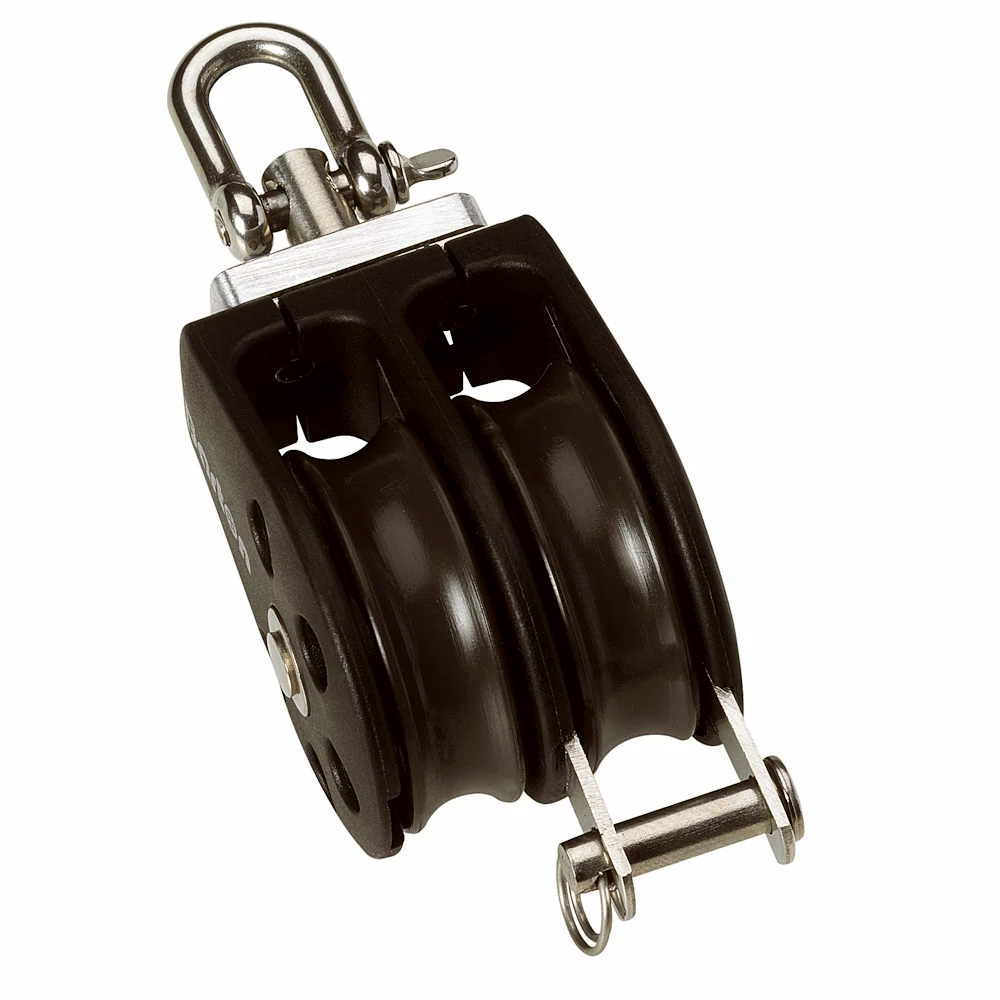Barton Size 5 54mm Plain Bearing Pulley Block Double Swivel &amp; Becket