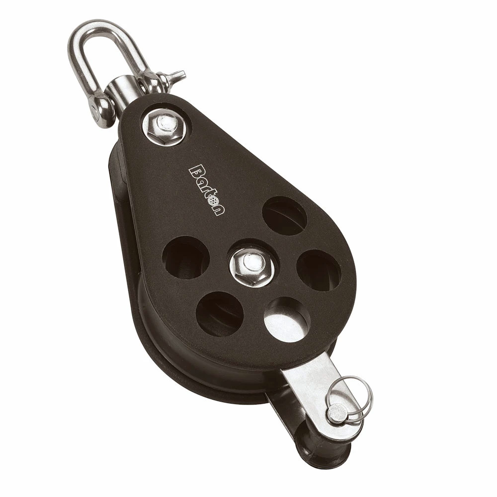 Barton Size 5 54mm Plain Bearing Pulley Block Single Swivel &amp; Becket