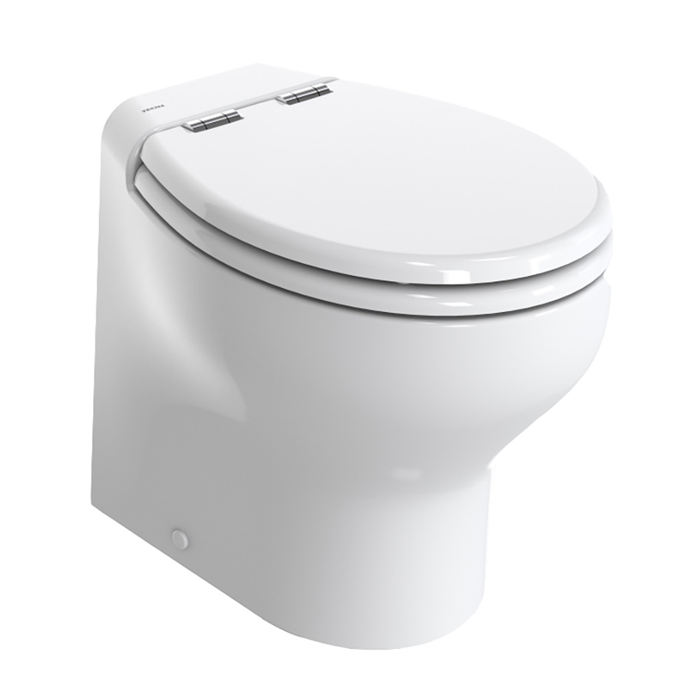 Thetford Silence Plus 2G w/Wood Polyester Soft Close Seat &amp; Standard Solenoid - High, White - 12V