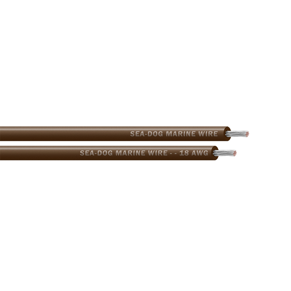 Sea-Dog 18 AWG Brown Primary Wire - 100'