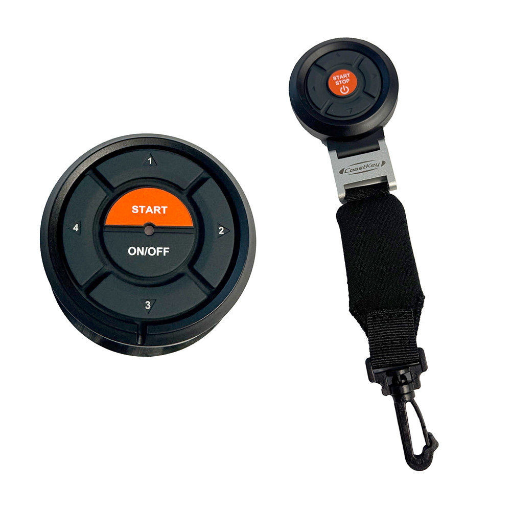 CoastKey Premium Plus Quad Mercury Engine Keyless Ignition with Keyless Stop/Start, Remote Stop/Start, Ecos Rem Trim/Tilt