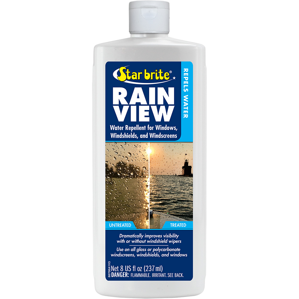 Star brite Rain View - Rain Repellent f/Windshields &amp; Windows - 8 oz