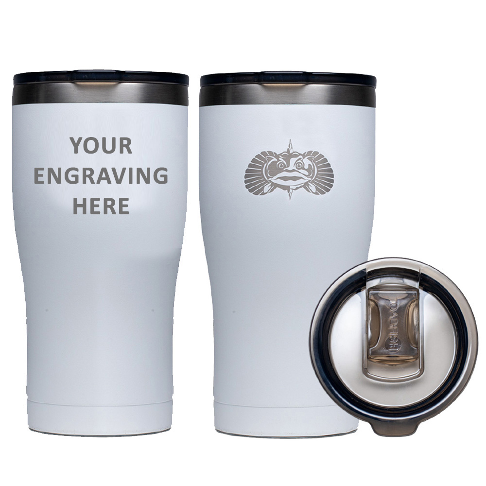 Toadfish Custom Engraved Non-Tipping 20oz Tumbler - White *Minimum Order Quantity of 25