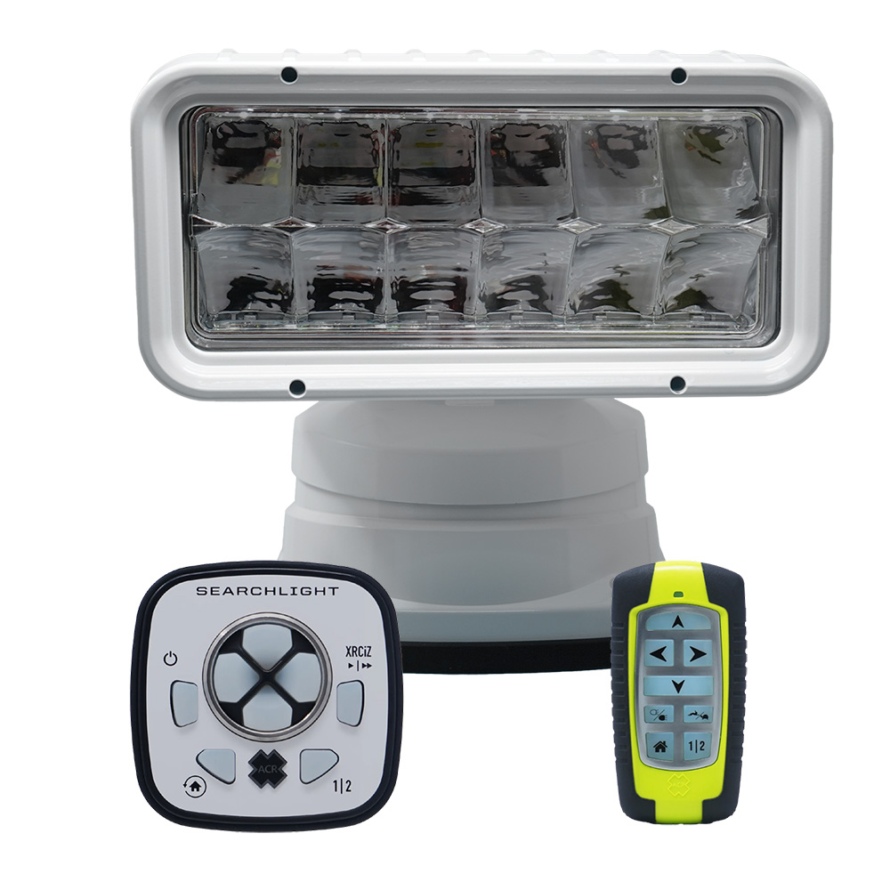 ACR RCL-200 White Wireless LED Searchlight w/URP-103 Wired Point Pad &amp; URH-103 Wireless Handheld Remote