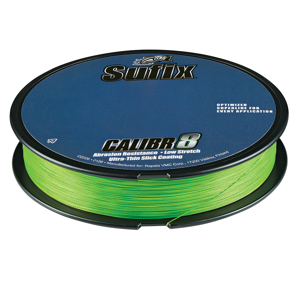 Sufix Calibr8 Braid 150yds 65lb - Neon Lime