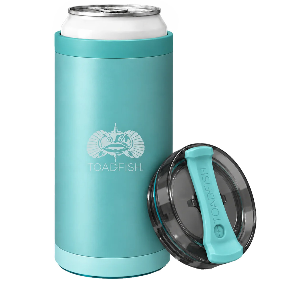 Toadfish 12OZTEAL Non Tip Cancooler Smartgrip + Lid &
