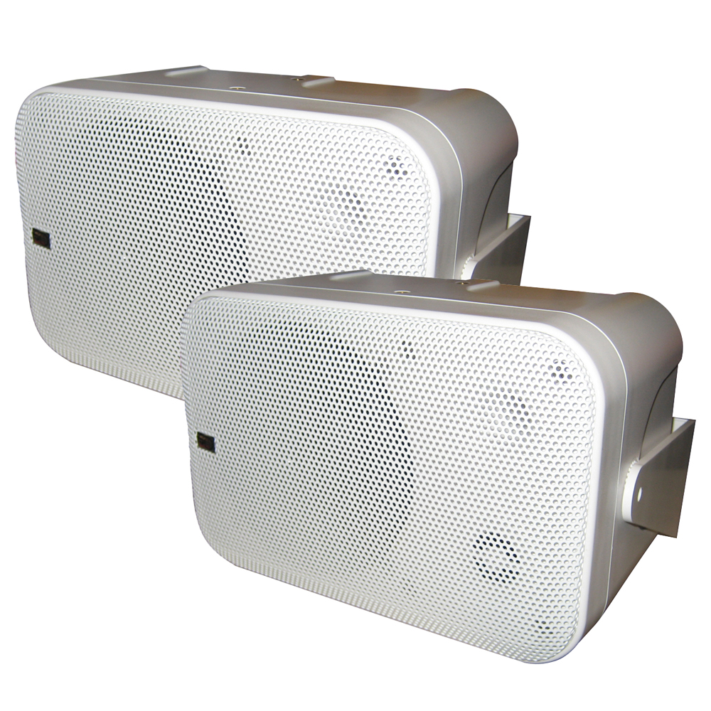 Poly-Planar Box Speakers - (Pair) White CD-13571
