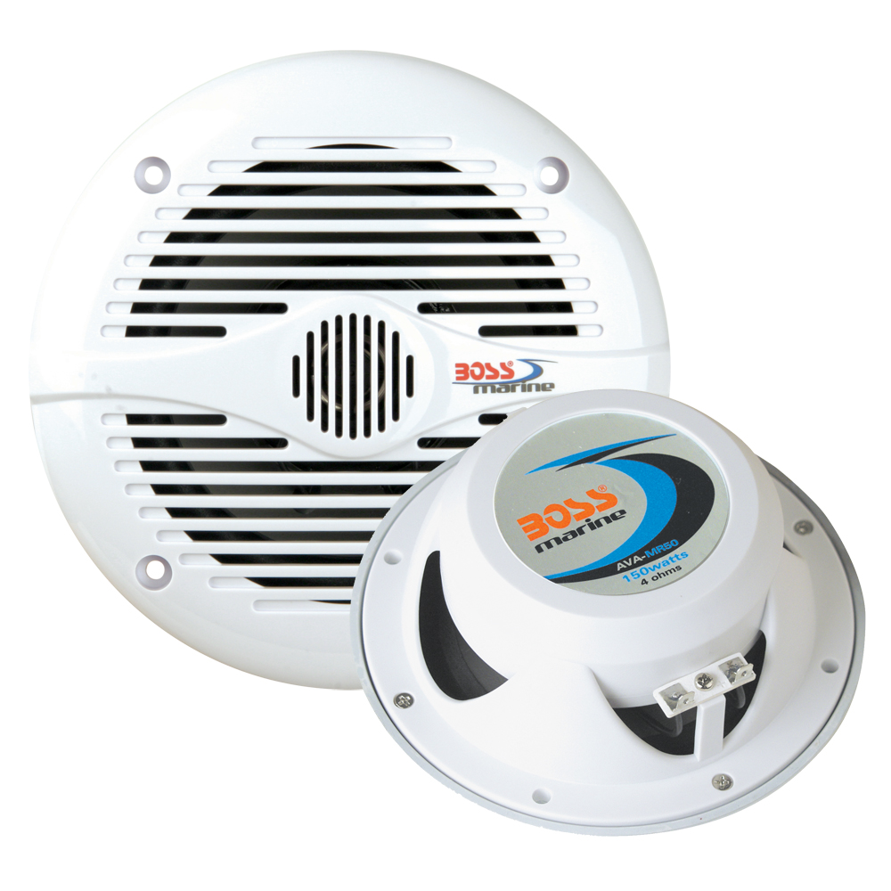 Boss Audio MR60W 6.5&quot; Round Marine Speakers - (Pair) White CD-15555
