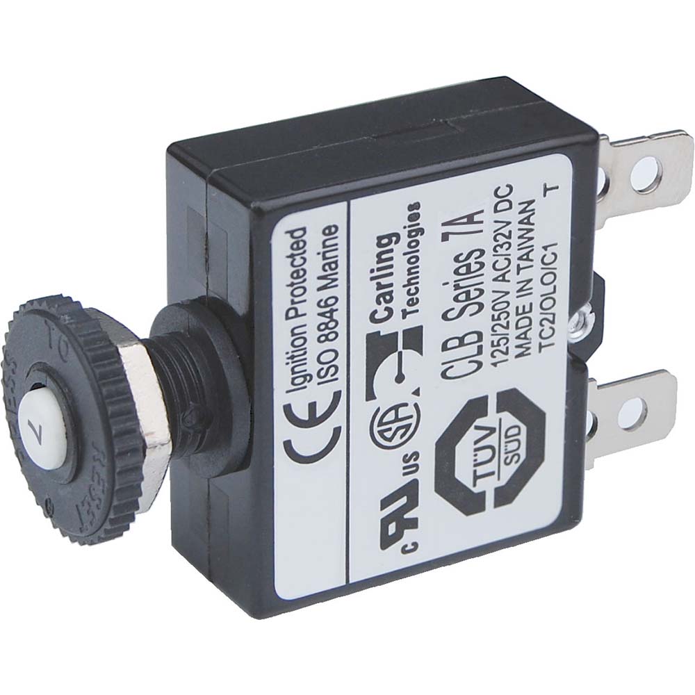 image for Blue Sea 7053 7A Push Button Thermal with Quick Connect Terminals