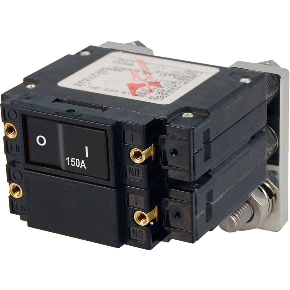 image for Blue Sea 7475 C-Series Flat Rocker Circuit Breakers, Single and Double Pole – 150 Amp