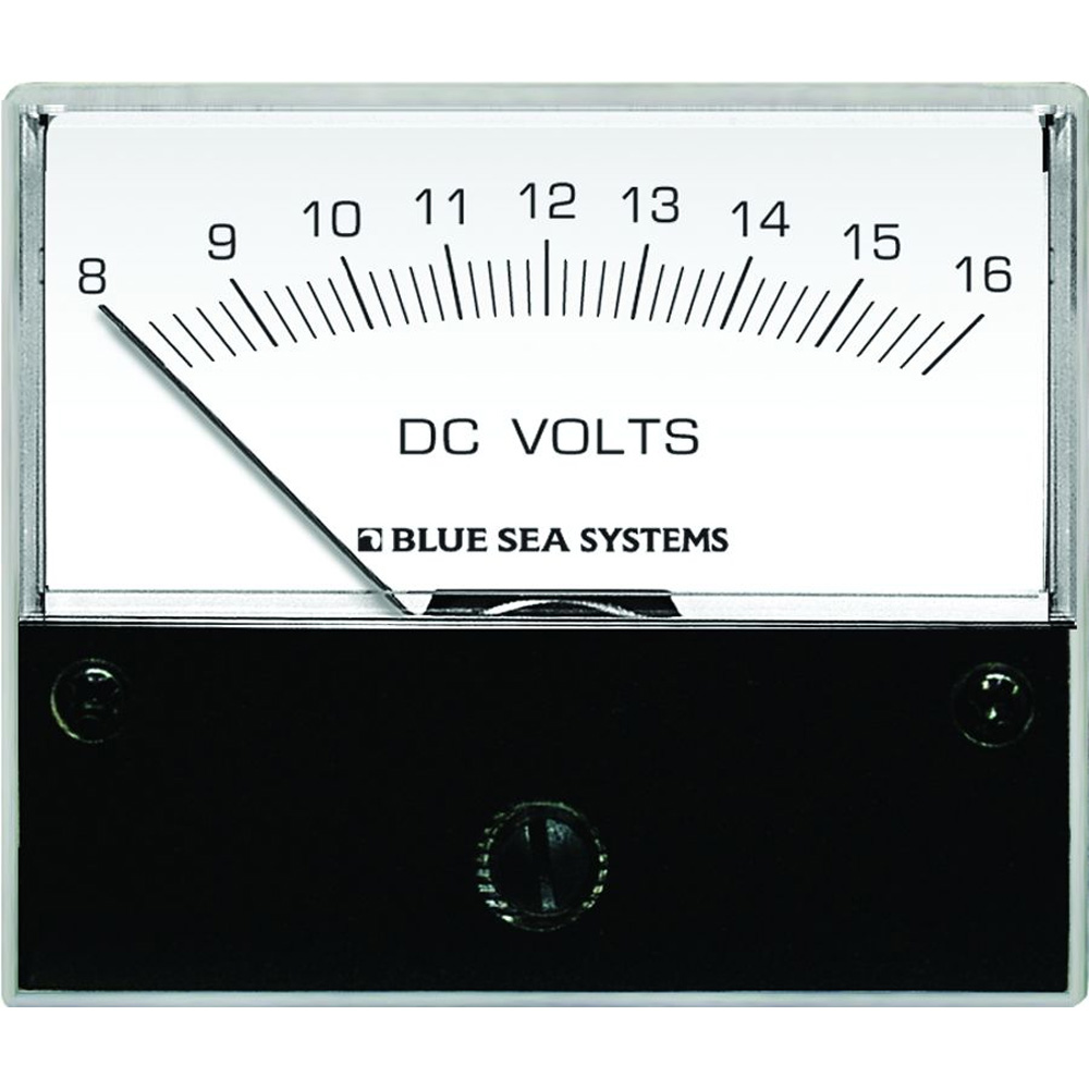 image for Blue Sea 8003 DC Analog Voltmeter – 2-3/4″ Face, 8-16 Volts DC