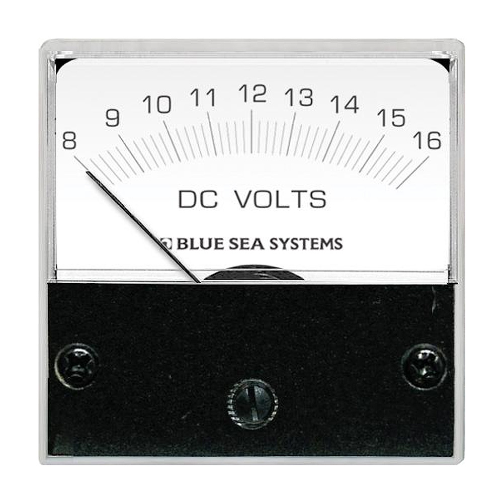 image for Blue Sea 8028 DC Analog Micro Voltmeter – 2″ Face, 8-16 Volts DC