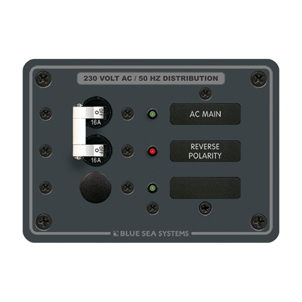 Blue Sea 8129 AC Main + Branch A-Series Toggle Circuit Breaker Panel (230V) - Main + 1 Position CD-20702