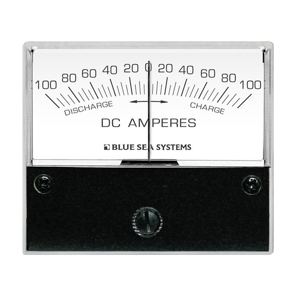 image for Blue Sea 8253 DC Zero Center Analog Ammeter – 2-3/4″ Face, 100-0-100 Amperes DC