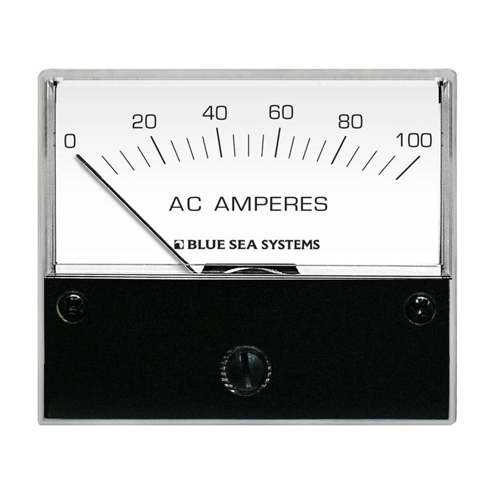 image for Blue Sea 8258 AC Analog Ammeter – 2-3/4″ Face, 0-100 Amperes AC