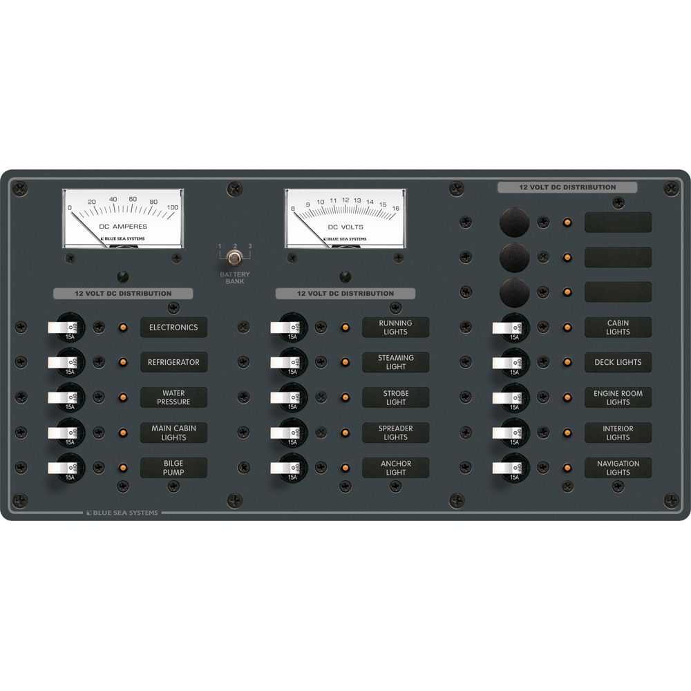 image for Blue Sea 8378 DC 18 Position Panel – White