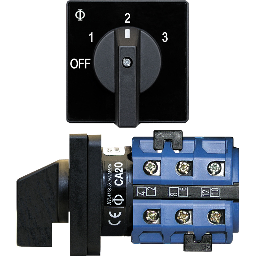 image for Blue Sea 9010 Switch, AV 120VAC 32A OFF +3 Positions