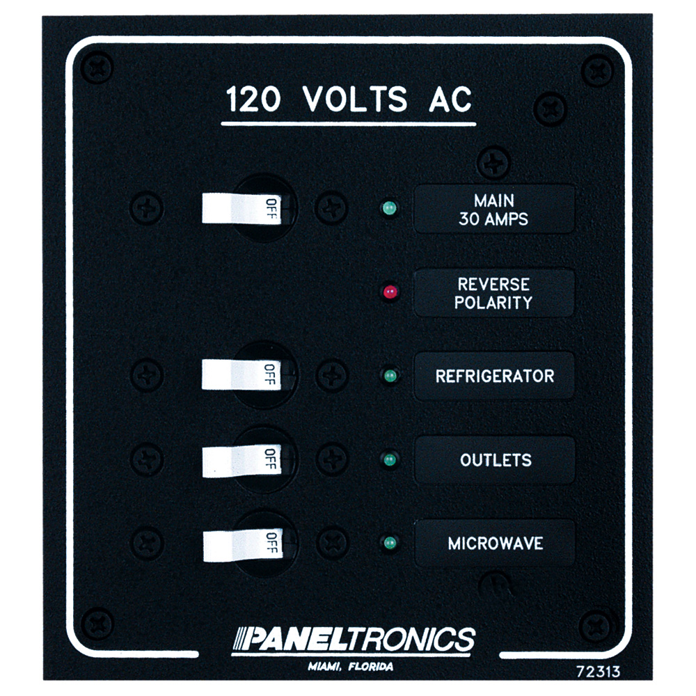 image for Paneltronics Standard AC 3 Position Breaker Panel & Main w/LEDs