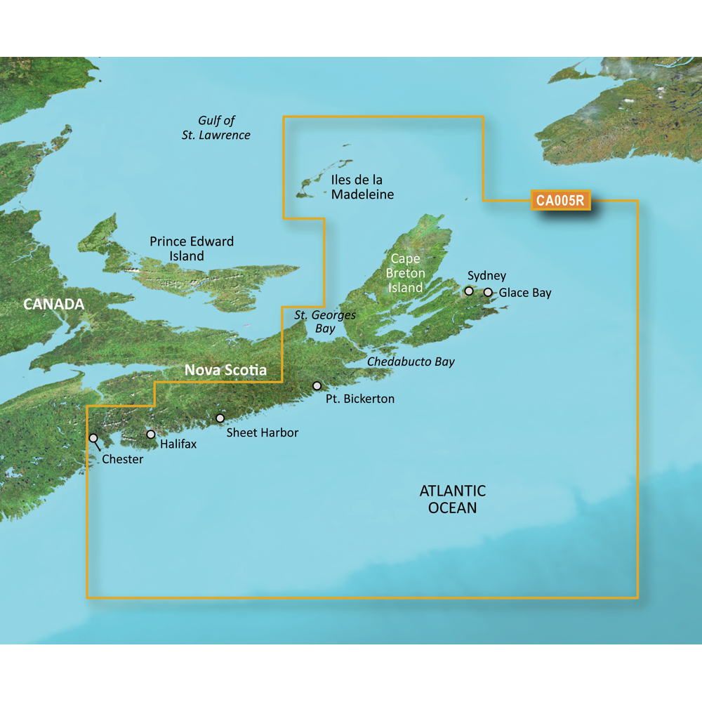 image for Garmin BlueChart® g3 Vision® HD – VCA005R – Halifax – Cape Breton – microSD™/SD™