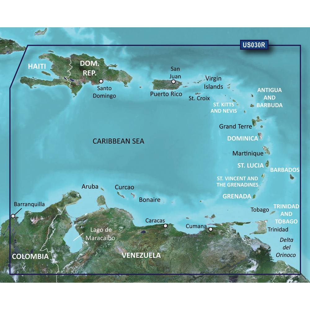 image for Garmin BlueChart® g3 Vision® HD – VUS030R – Southeast Caribbean – microSD™/SD™