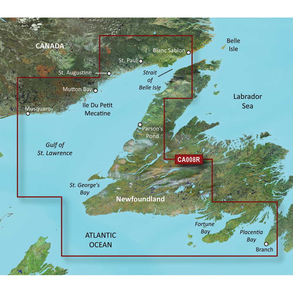image for Garmin BlueChart® g3 Vision® HD – VCA008R – Newfoundland West – microSD™/SD™