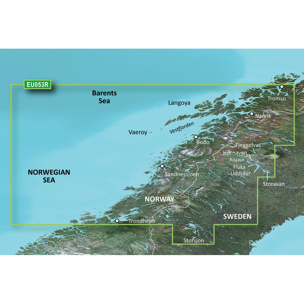 image for Garmin BlueChart® g3 Vision® HD – VEU053R – Trondheim – Tromsø – microSD™/SD™
