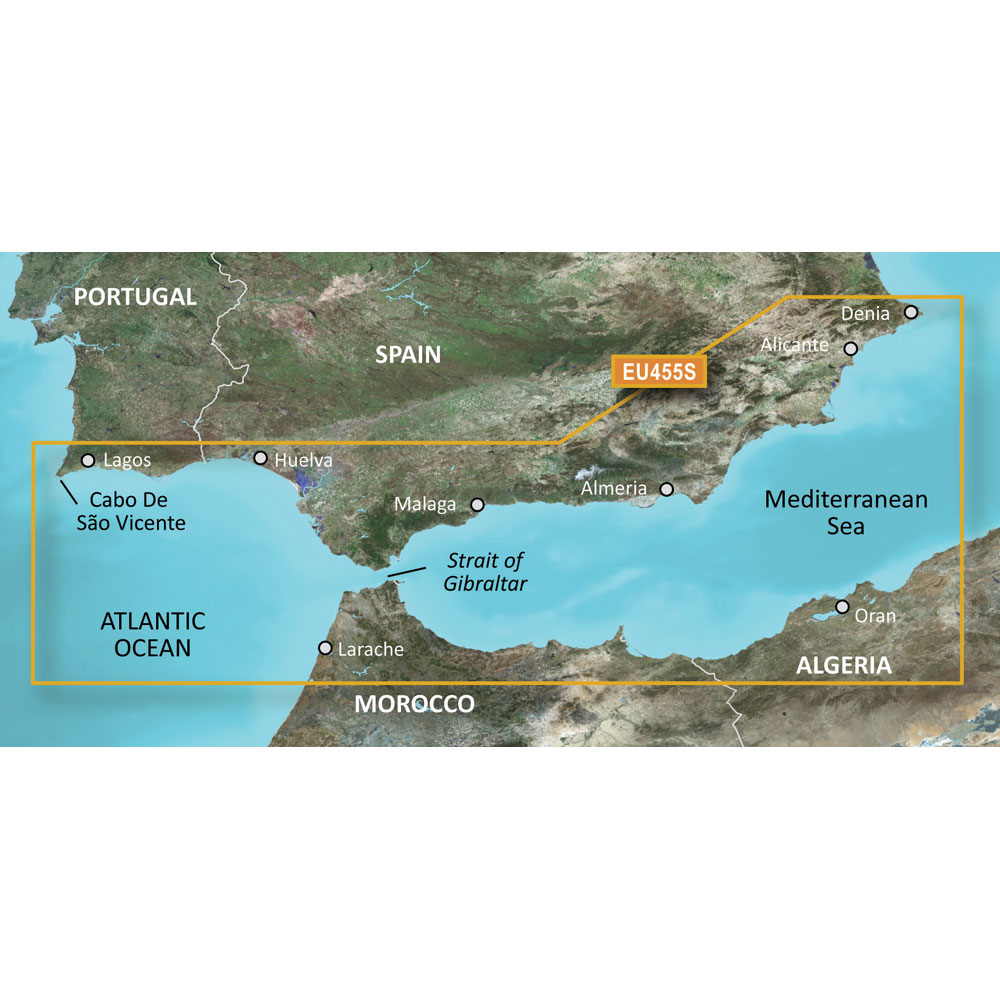 image for Garmin BlueChart® g3 Vision® HD – VEU455S – Alicante to Cabo de Sao Vicente – microSD™/SD™