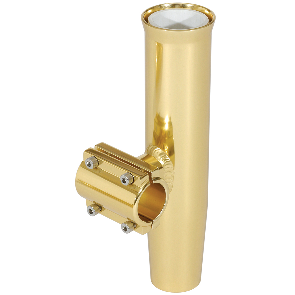 image for Lee’s Clamp-On Rod Holder – Gold Aluminum – Horizontal Mount – Fits 1.315″ O.D. Pipe