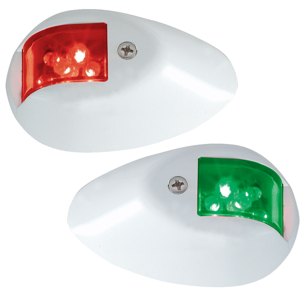 image for Perko LED Side Lights – Red/Green – 12V – White Epoxy Coated Housing