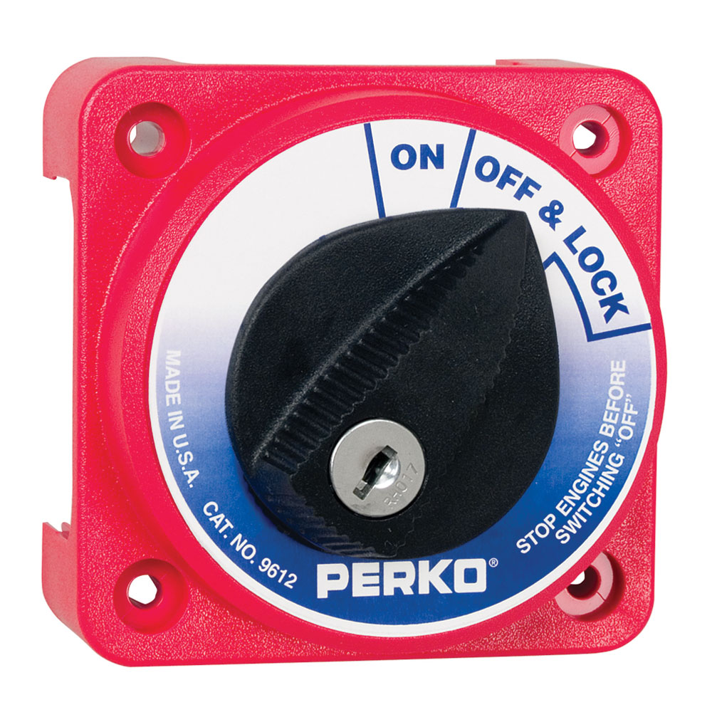 image for Perko 9612DP Compact Medium Duty Main Battery Disconnect Switch w/Key Lock