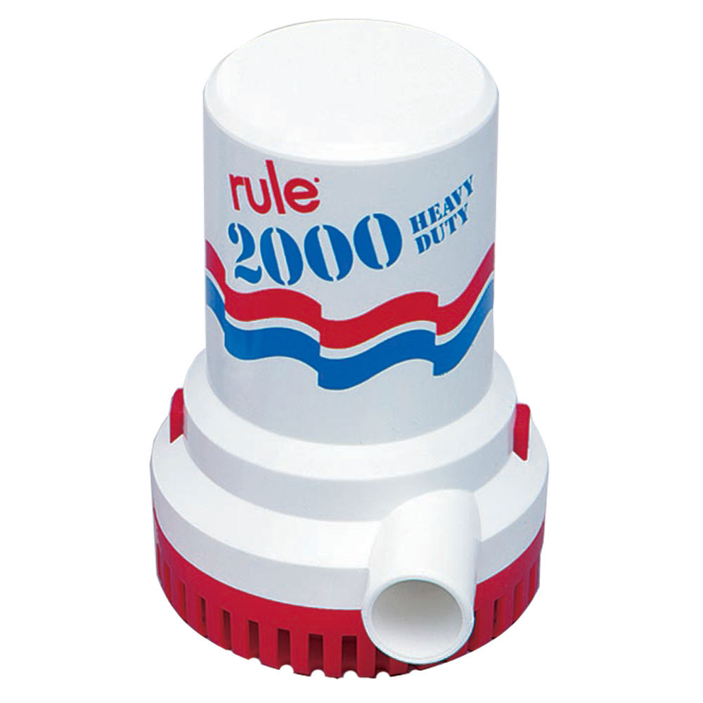 image for Rule 2000 GPH Non-Automatic Bilge Pump w/6′ Leads