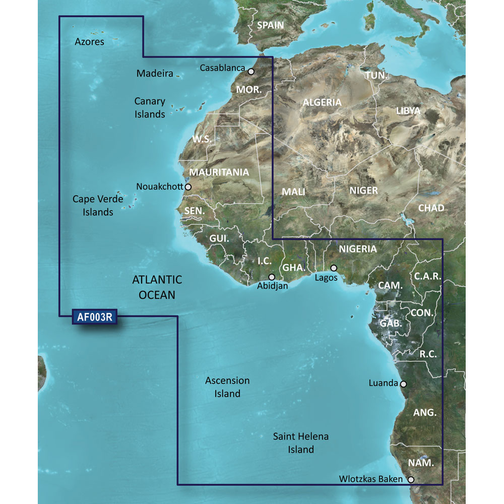 Garmin BlueChart&reg; g2 HD - HXAF003R - Western Africa - microSD&trade;/SD&trade; CD-35580