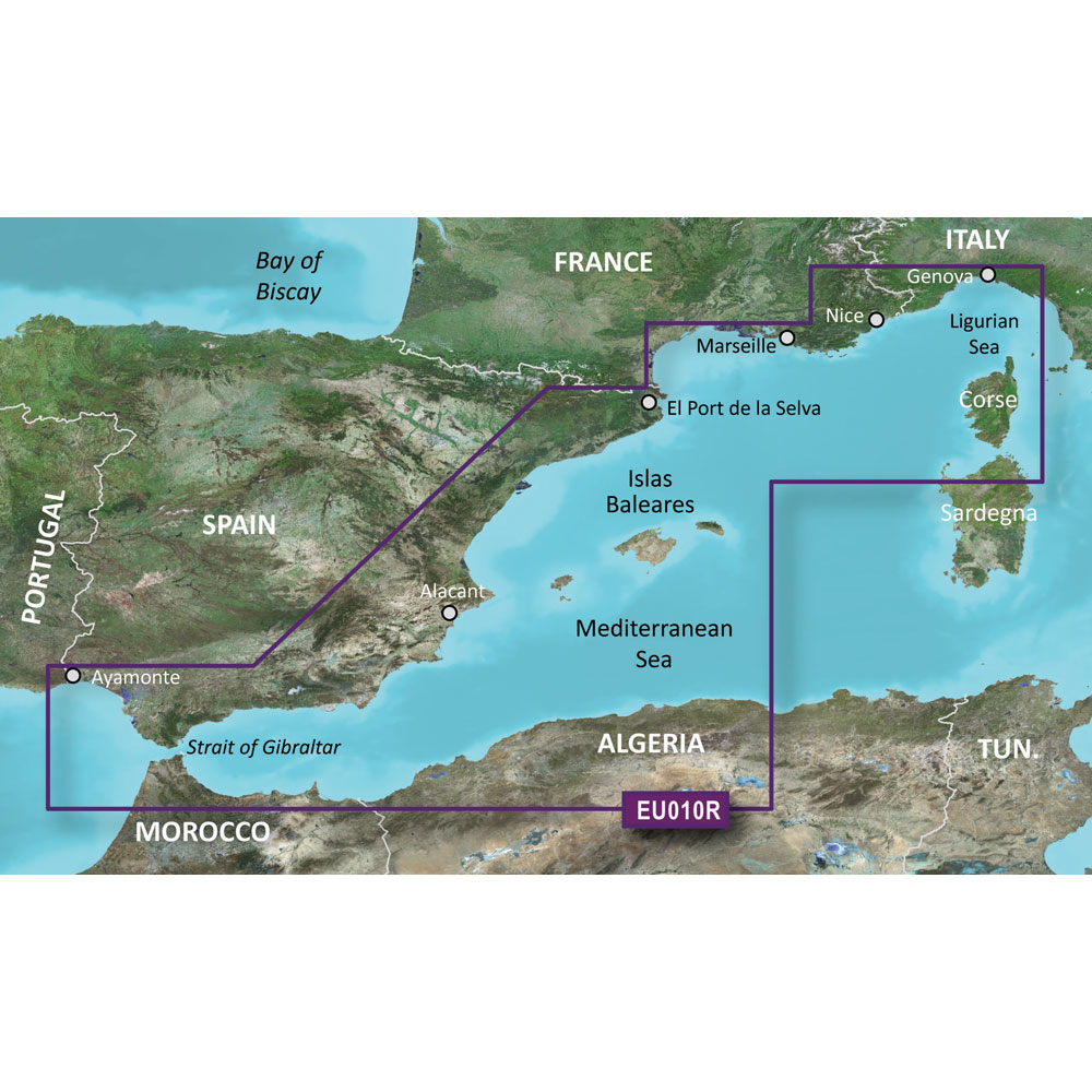 image for Garmin BlueChart® g3 HD – HXEU010R – Spain Mediterranean Coast – microSD™/SD™