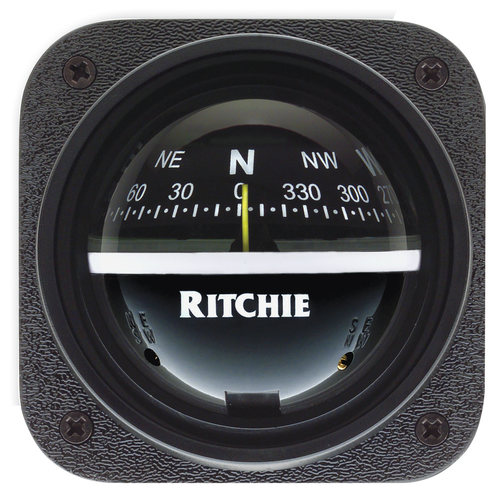 Ritchie V-537 Explorer Compass - Bulkhead Mount - Black Dial CD-36538