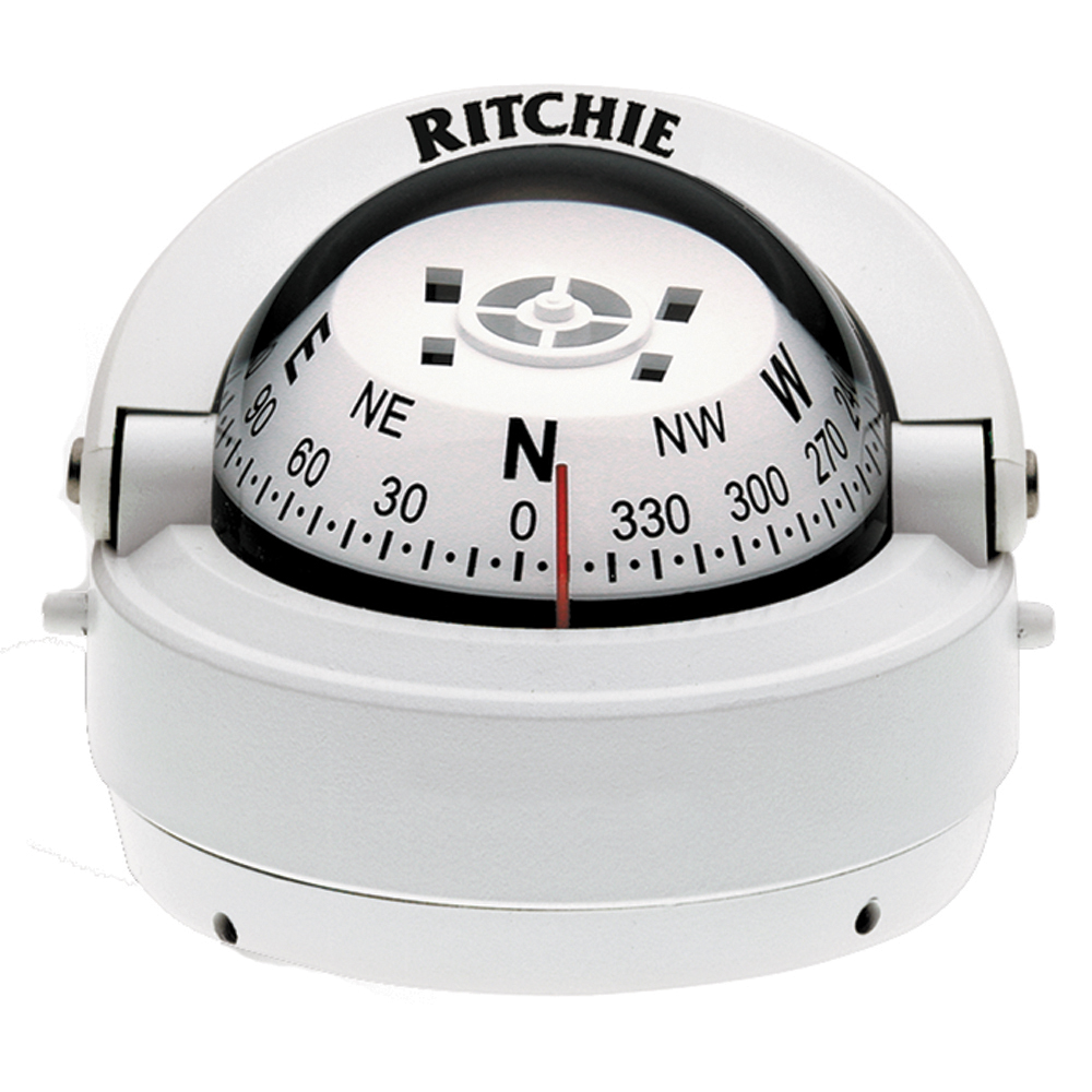 Ritchie S-53W Explorer Compass - Surface Mount - White CD-36540