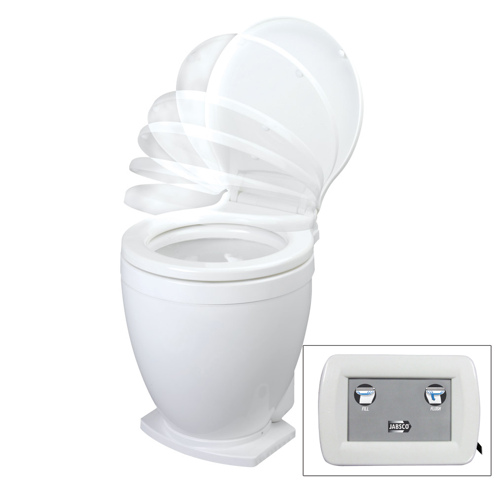 image for Jabsco Lite Flush Electric 12V Toilet w/Control Panel